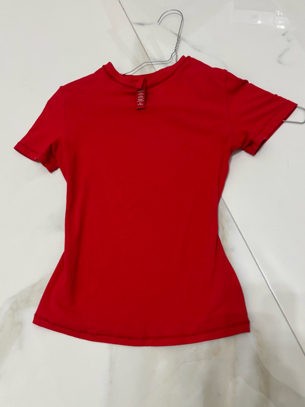 SKIMS Cherry Red Fitted Top XS